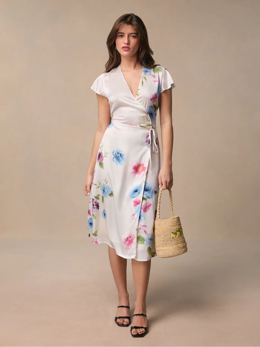 Rouje Robertine - Blossom Ecru
White Floral Midi Dress nwot
